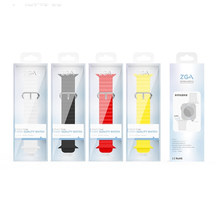 Rynx | For Apple Watch Series 9 45 mm ZGA Ocean Silicone Strap (White)