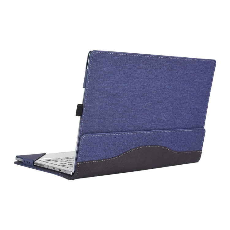 Rynx | For Microsoft Surface Laptop 6 15 inch Fabric Texture Laptop Leather Case with Stand Function (Blue)
