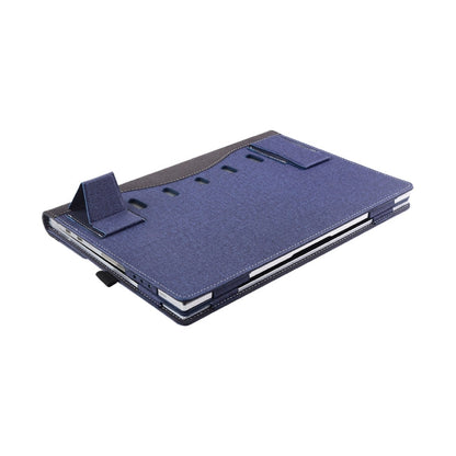 Rynx | For Microsoft Surface Laptop 6 15 inch Fabric Texture Laptop Leather Case with Stand Function (Blue)