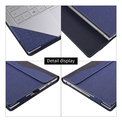 Rynx | For Microsoft Surface Laptop 6 15 inch Fabric Texture Laptop Leather Case with Stand Function (Blue)