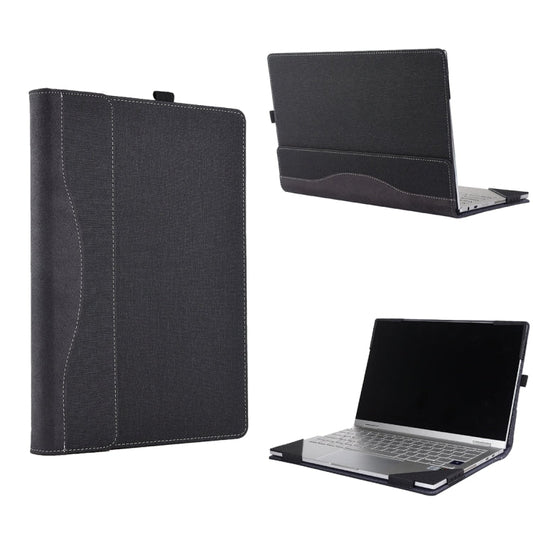 Rynx | For Microsoft Surface Laptop 6 13.5 Inch Fabric Texture Laptop Leather Case with Stand Function (Black)