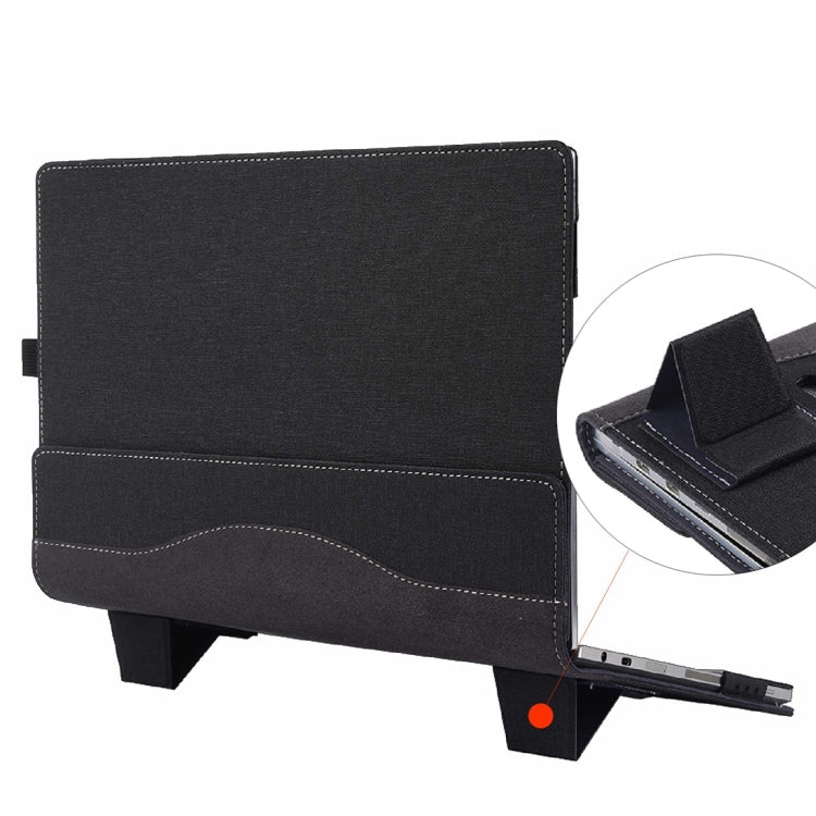 Rynx | For Microsoft Surface Laptop 6 13.5 Inch Fabric Texture Laptop Leather Case with Stand Function (Black)