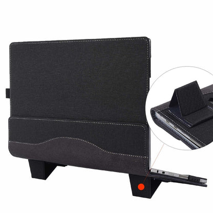 Rynx | For Microsoft Surface Laptop 6 13.5 Inch Fabric Texture Laptop Leather Case with Stand Function (Black)