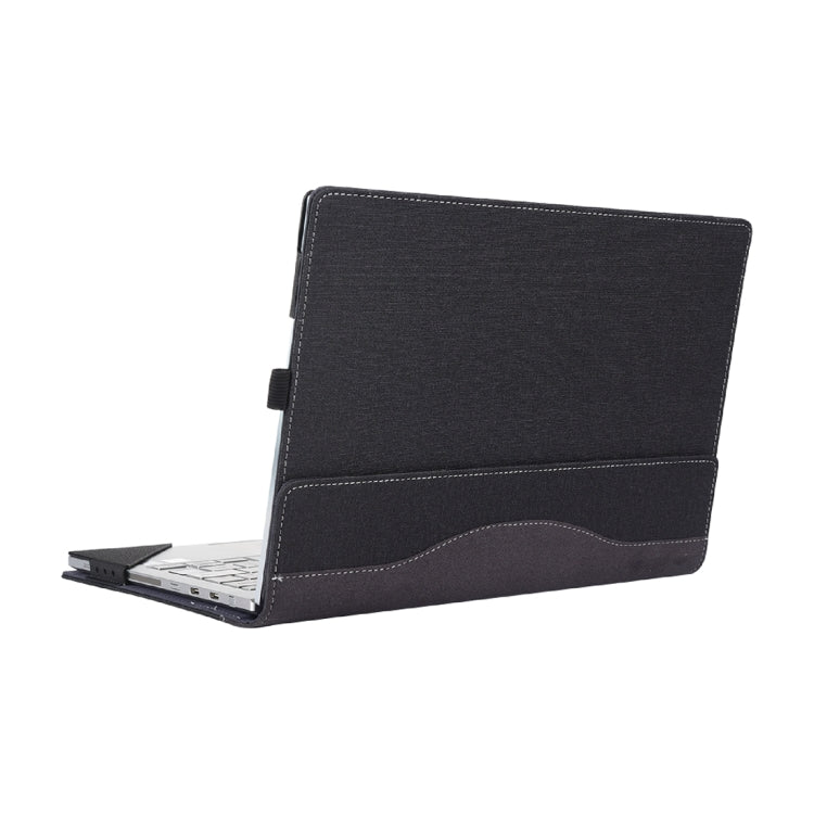 Rynx | For Microsoft Surface Laptop 6 13.5 Inch Fabric Texture Laptop Leather Case with Stand Function (Black)