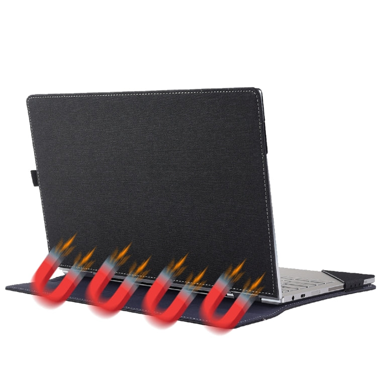 Rynx | For Microsoft Surface Laptop 6 13.5 Inch Fabric Texture Laptop Leather Case with Stand Function (Black)