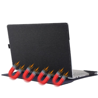 Rynx | For Microsoft Surface Laptop 6 13.5 Inch Fabric Texture Laptop Leather Case with Stand Function (Black)