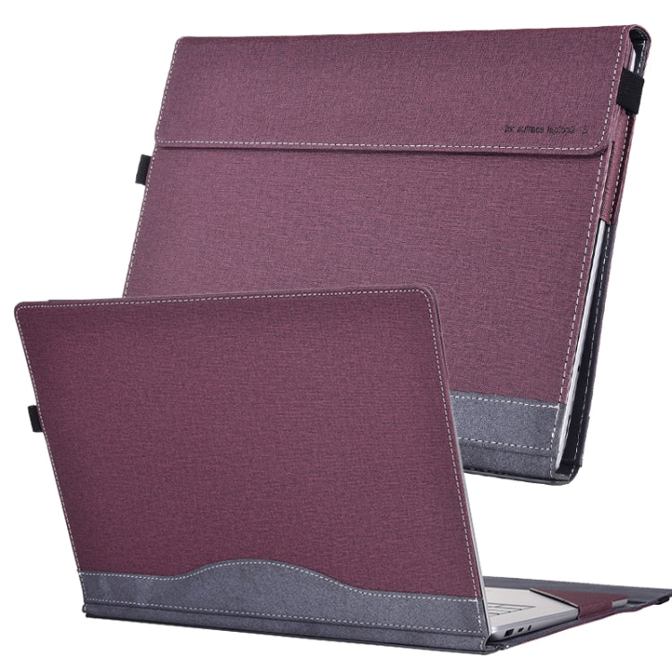 Rynx | For Lenovo ThinkPad X1 Carbon Gen 11 Fabric Texture Laptop Leather Cover (Wine Red)