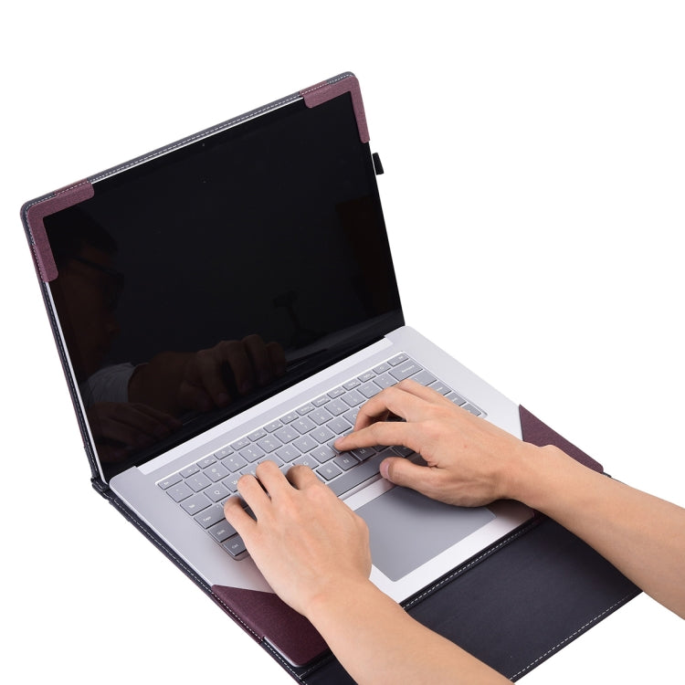 Rynx | For Lenovo ThinkPad X1 Carbon Gen 11 Fabric Texture Laptop Leather Cover (Wine Red)