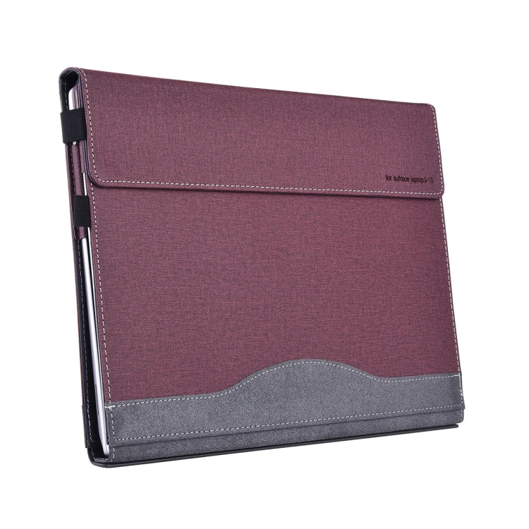 Rynx | For Lenovo ThinkPad X1 Carbon Gen 7 Fabric Texture Laptop Leather Protective Cover (Wine Red)
