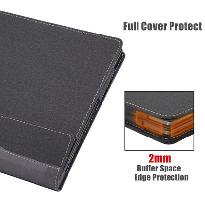 Rynx | For HP Spectre X360 14 inch 14-eu / 14t-eu Leather Laptop Shockproof Protective Case (Black)