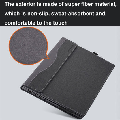Rynx | For HP Spectre X360 14 inch 14-eu / 14t-eu Leather Laptop Shockproof Protective Case (Black) Standard title