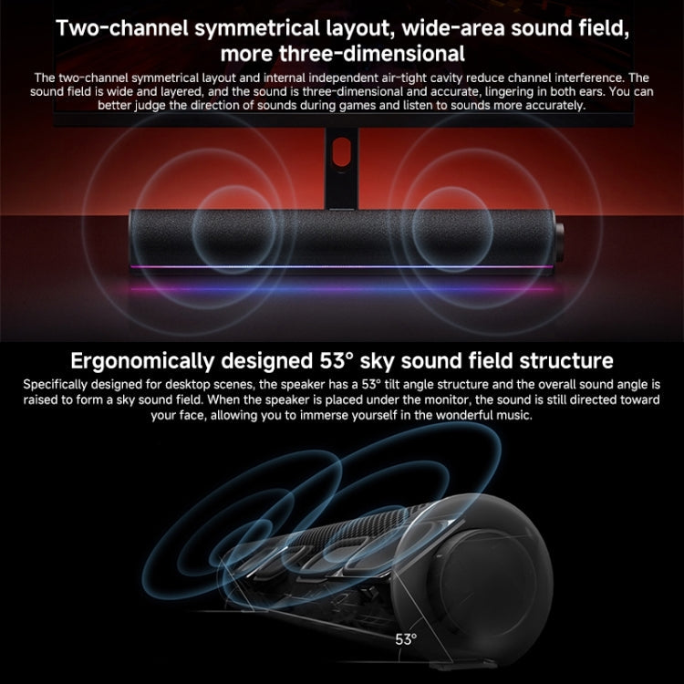 Rynx | Xiaomi Redmi Computer Bluetooth Speaker with RGB Ambient Light (Black)