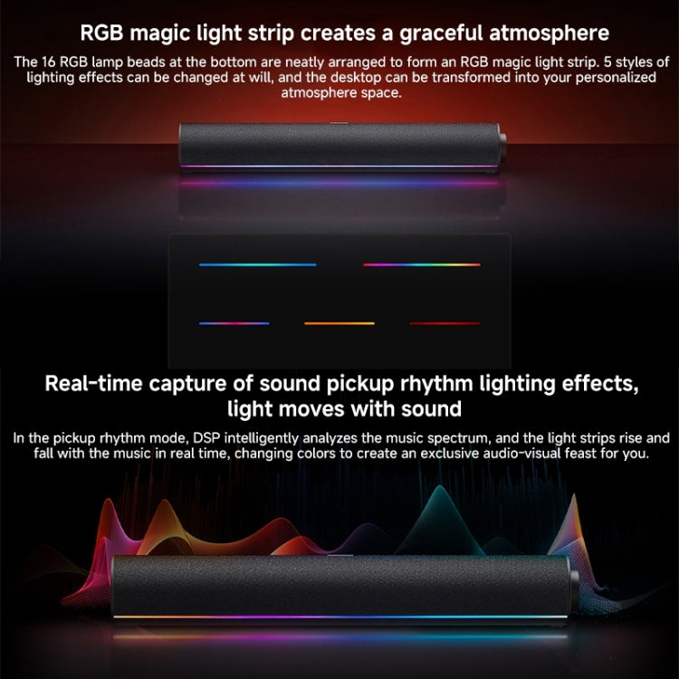 Rynx | Xiaomi Redmi Computer Bluetooth Speaker with RGB Ambient Light (Black)