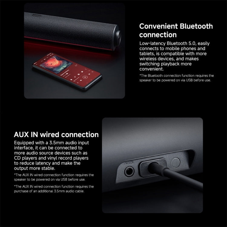 Rynx | Xiaomi Redmi Computer Bluetooth Speaker with RGB Ambient Light (Black)
