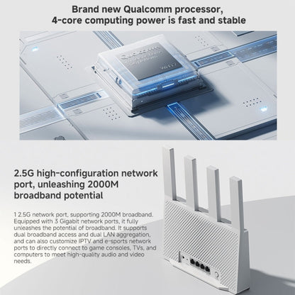 Rynx | Xiaomi Router BE3600 WiFi7 2.5G Port Dual Band, US Plug (White)