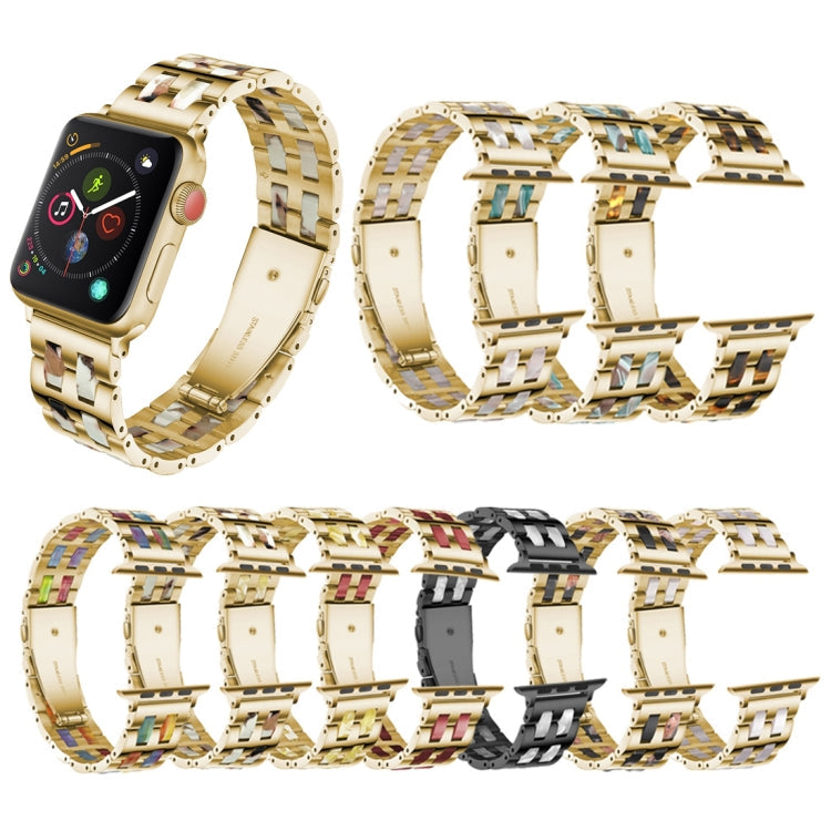 Rynx | For Apple Watch Series 8&7 41mm / SE 2&6&SE&5&4 40mm / 3&2&1 38mm Stainless Steel + Resin Bracelet (Emerald Green)
