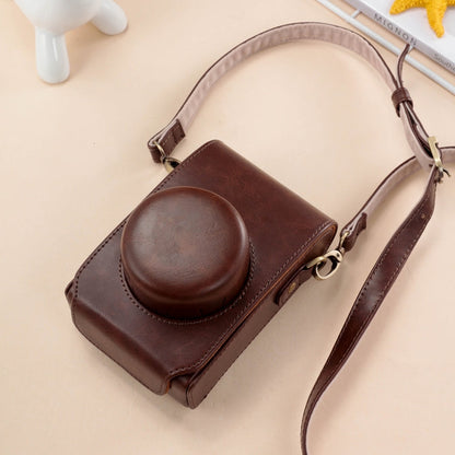 RYNX | For FUJIFILM X100VI Full Body Leather Camera Case Bag with Strap(Coffee)