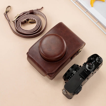 RYNX | For FUJIFILM X100VI Full Body Leather Camera Case Bag with Strap(Coffee)