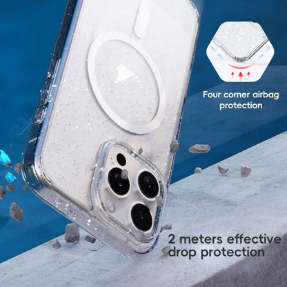 RYNX | For iPhone 16 Pro Max Glitter Powder MagSafe Magnetic Phone Case(Transparent Pink)