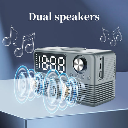 RYNX | BT509 LED Bluetooth 5.3 Speaker Alarm Clock Music Display Radio(Pink)