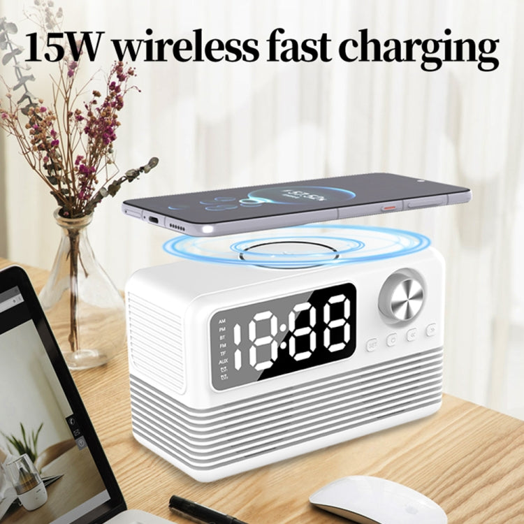 RYNX | BT509 LED Bluetooth 5.3 Speaker Alarm Clock Music Display Radio(Pink)