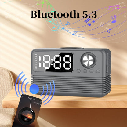 RYNX | BT509 LED Bluetooth 5.3 Speaker Alarm Clock Music Display Radio(Pink)