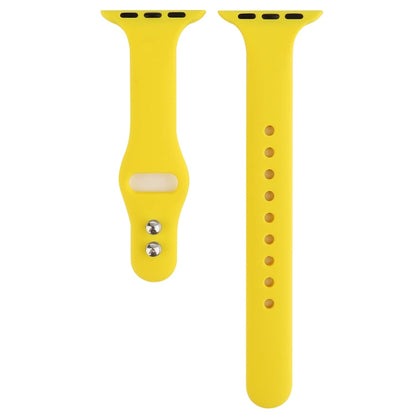 Rynx | For Apple Watch Series 7 41mm / 6 & SE & 5 & 4 40mm / 3 & 2 & 1 38mm Thin Silicone Double-Buckle Watch Band (Yellow)