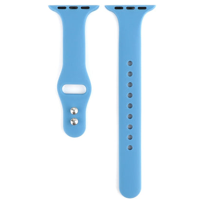 Rynx | For Apple Watch Series 8&7 41mm / SE 2&6&SE&5&4 40mm / 3&2&1 38mm Thin Silicone Double Closure Band (Blue)