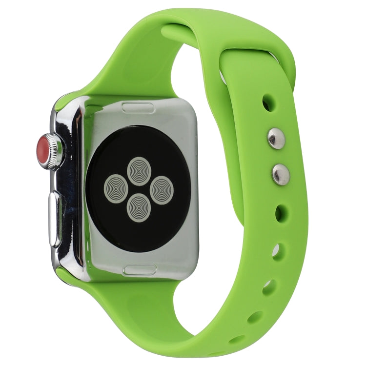 Rynx | For Apple Watch Series 8&7 41mm / SE 2&6&SE&5&4 40mm / 3&2&1 38mm Thin Silicone Double Butterfly Watch Strap (Green)