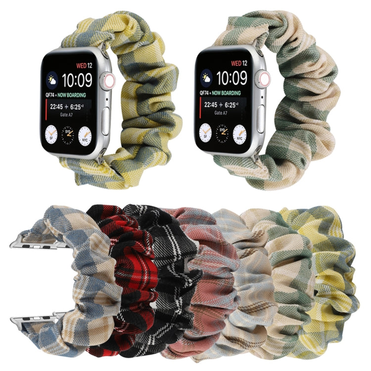 Rynx | For Apple Watch Series 7 41mm / 6 & SE & 5 & 4 40mm / 3 & 2 & 1 38mm JK Uniform Style Fabric + Stainless Steel Band (Khaki + Dark Blue) (Khaki + Dark Blue)