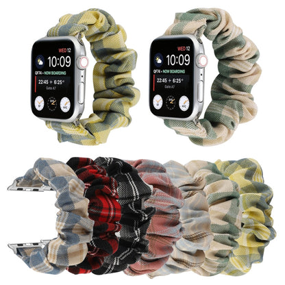 Rynx | For Apple Watch Series 7 41mm / 6 & SE & 5 & 4 40mm / 3 & 2 & 1 38mm JK Uniform Style Fabric + Stainless Steel Band (Khaki + Dark Blue) (Khaki + Dark Blue)