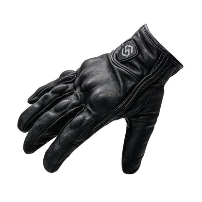 Rynx | WUPP CS-1047A Motorcycle Racing Cycling Windproof Leather Full Finger Gloves, Size:XXL(Black)