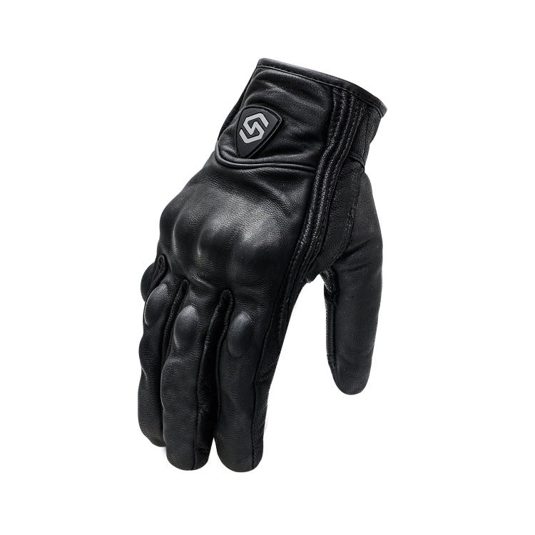 Rynx | WUPP CS-1047A Motorcycle Racing Cycling Windproof Leather Full Finger Gloves, Size:XXL(Black)