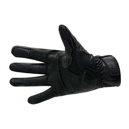 Rynx | WUPP CS-1049A Outdoor Motorcycle Cycling Breathable Leather Full Finger Gloves with Holes, Size:L(Black)