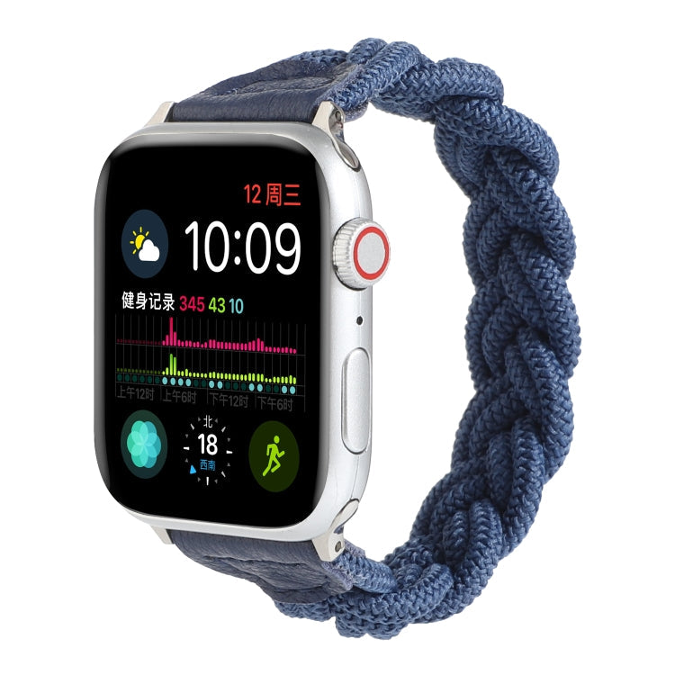 Rynx | Elastic woven bracelet for the Apple Watch Series 7 41mm / 6 & SE & 5 & 4 40mm / 3 & 2 & 1 38mm, Length:150mm(Blue)