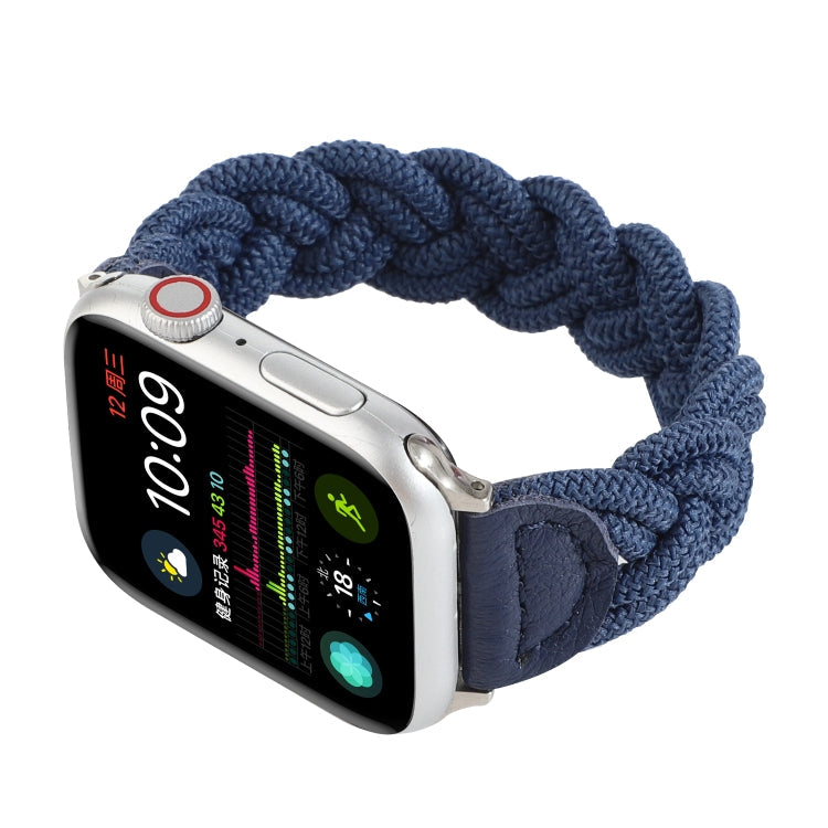 Rynx | Elastic woven bracelet for the Apple Watch Series 7 41mm / 6 & SE & 5 & 4 40mm / 3 & 2 & 1 38mm, Length:150mm(Blue)