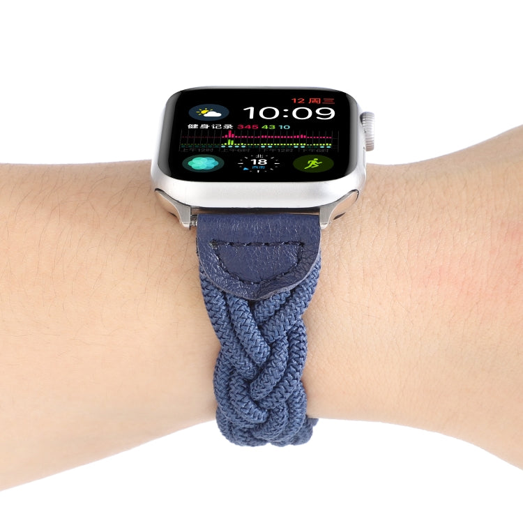 Rynx | Elastic woven bracelet for the Apple Watch Series 7 41mm / 6 & SE & 5 & 4 40mm / 3 & 2 & 1 38mm, Length:150mm(Blue)