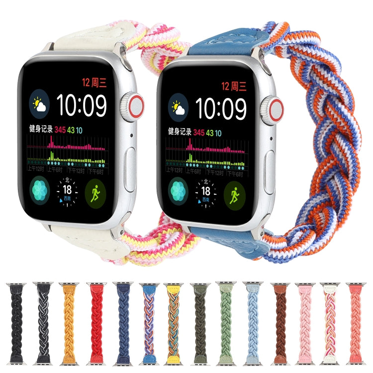Rynx | Elastic woven bracelet for the Apple Watch Series 7 41mm / 6 & SE & 5 & 4 40mm / 3 & 2 & 1 38mm, Length:150mm(Blue)