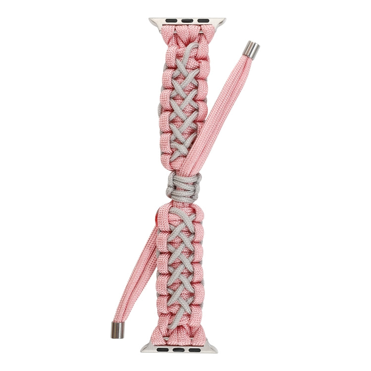 Rynx | Woven umbrella cord strap for Apple Series 7 45mm / 6 & SE & 5 & 4 44mm / 3 & 2 & 1 42mm (Pink)