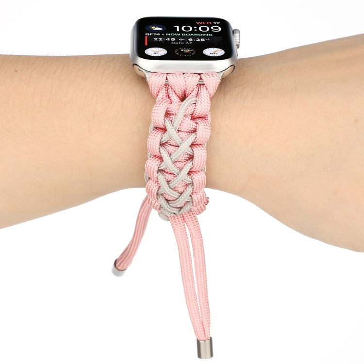 Rynx | Woven umbrella cord strap for Apple Series 7 45mm / 6 & SE & 5 & 4 44mm / 3 & 2 & 1 42mm (Pink)