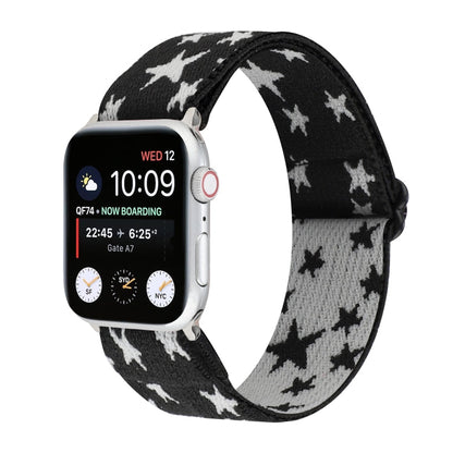 Rynx | Ethnic Style Buckle Bracelet for Apple Watch Series 7 41mm / 6 & SE & 5 & 4 40mm / 3 & 2 & 1 38mm (Black White)