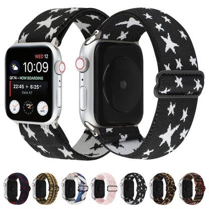 Rynx | Ethnic Style Buckle Bracelet for Apple Watch Series 7 41mm / 6 & SE & 5 & 4 40mm / 3 & 2 & 1 38mm (Black White)