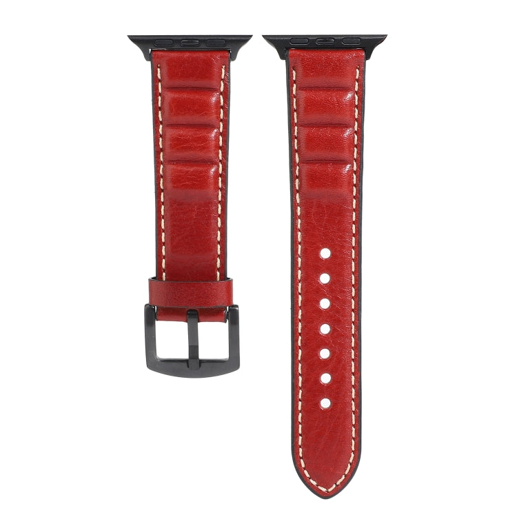 Rynx | Real Leather Watch Band for Apple Watch Series 7 41mm / 6 & SE & 5 & 4 40mm / 3 & 2 & 1 38mm (Red)