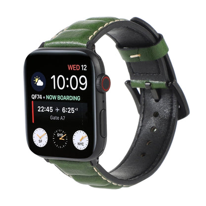 Rynx | Genuine leather watch strap for Apple Watch Series 7 41mm / 6 & SE & 5 & 4 40mm / 3 & 2 & 1 38mm (Green)