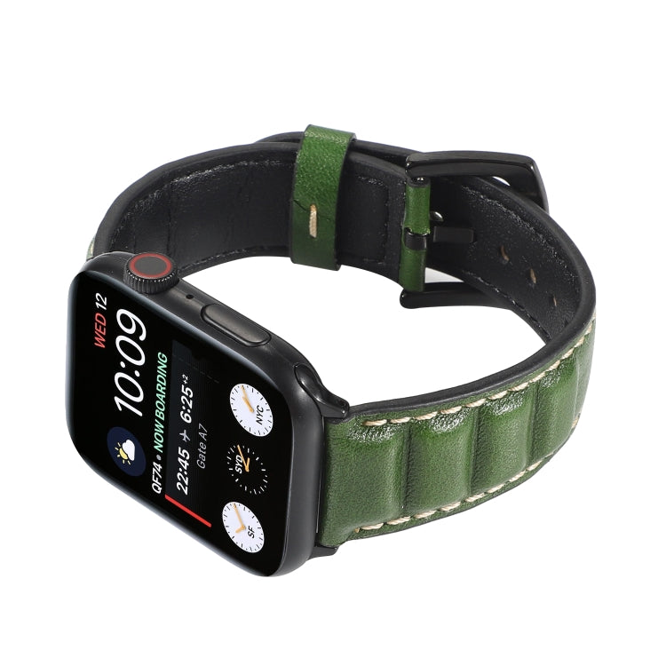 Rynx | Genuine leather watch strap for Apple Watch Series 7 41mm / 6 & SE & 5 & 4 40mm / 3 & 2 & 1 38mm (Green)
