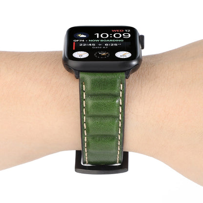 Rynx | Genuine leather watch strap for Apple Watch Series 7 41mm / 6 & SE & 5 & 4 40mm / 3 & 2 & 1 38mm (Green)