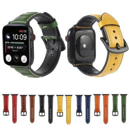 Rynx | Genuine leather watch strap for Apple Watch Series 7 41mm / 6 & SE & 5 & 4 40mm / 3 & 2 & 1 38mm (Green)