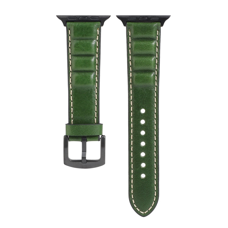Rynx | Genuine Leather Bracelet for Apple Watch Series 7 45mm / 6 & SE & 5 & 4 44mm / 3 & 2 & 1 42mm (Green)