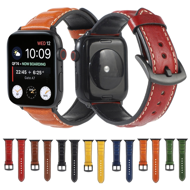 Rynx | Genuine Leather Bracelet for Apple Watch Series 7 45mm / 6 & SE & 5 & 4 44mm / 3 & 2 & 1 42mm (Green)