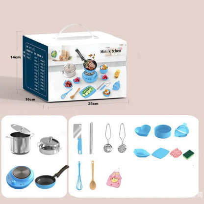 Rynx | Real Cooking Game Mini Kitchen Set – 22-piece Toy for Children